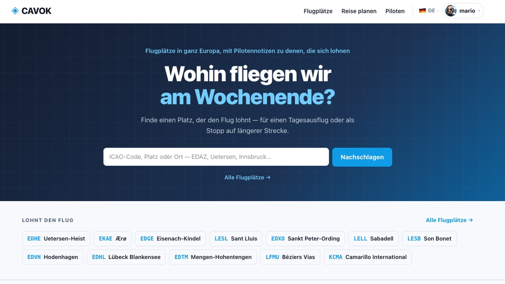 CAVOK: eine neue Community-Plattform für Piloten